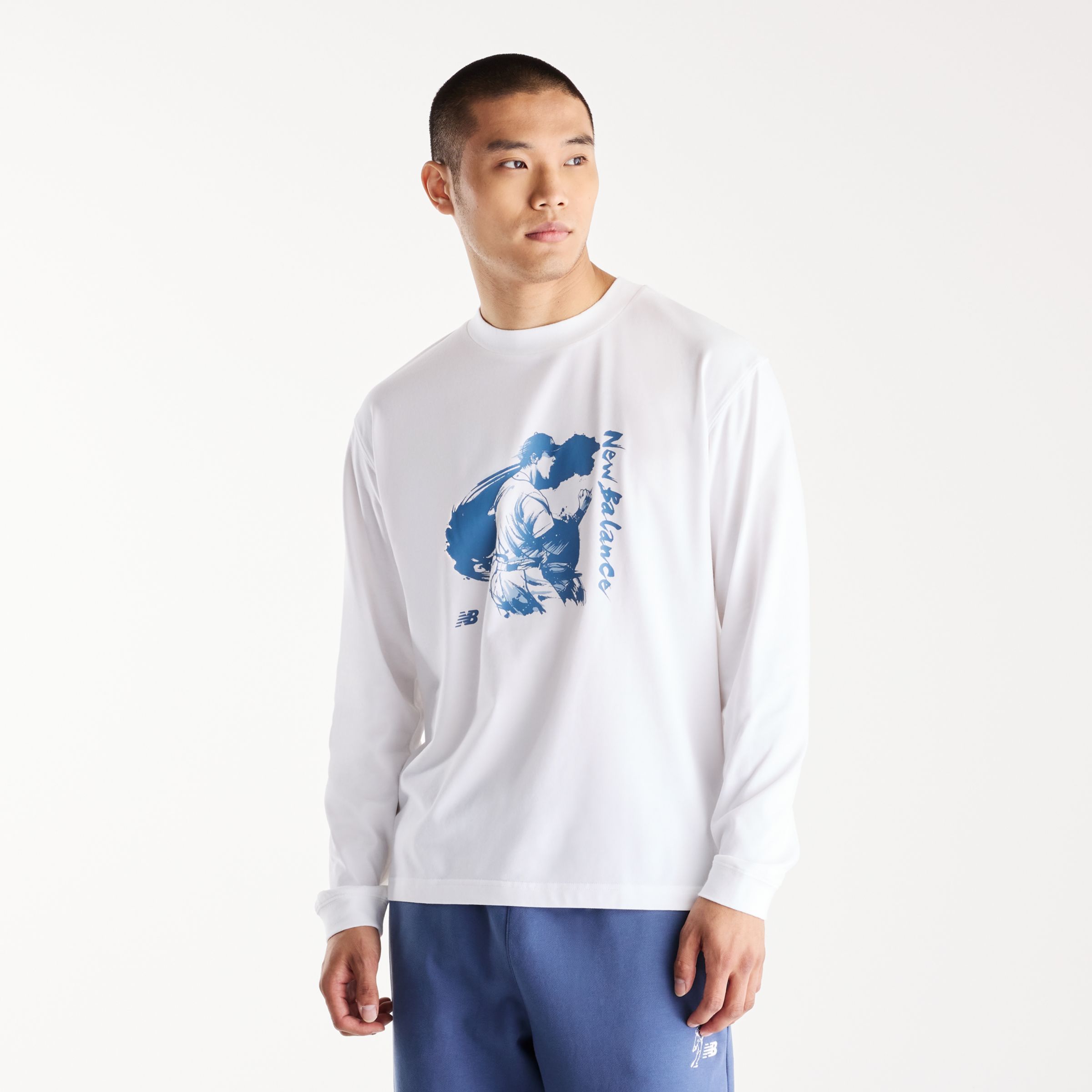 New Balance 大谷翔平オールウェイズオングラフィックロングスリーブTシャツ, MT62P34QWT