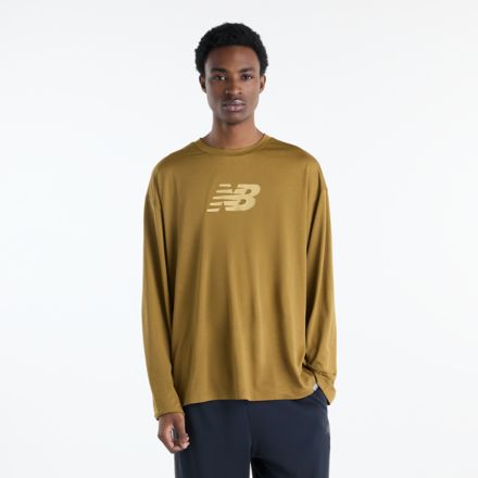 NBロゴロングスリーブ Tシャツ, GREY MATTER, MT62P9Y8BRK