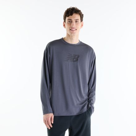 NB Logo Long Sleeve T-Shirt, MAGNET, MT62P9Y8MGT