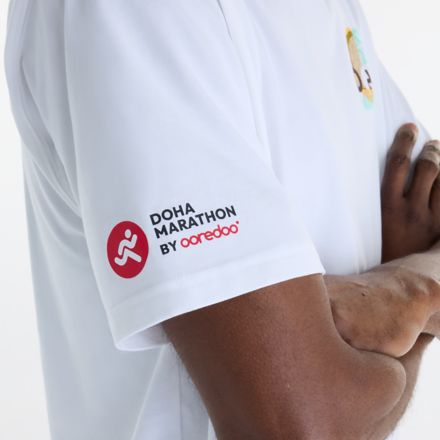 Doha Marathon Graphic T-Shirt - Pearl