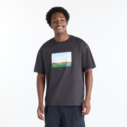 NB GREY グラフィックフォトショートスリーブTシャツ, SHADOW BLUE, MT62S7BUBLK
