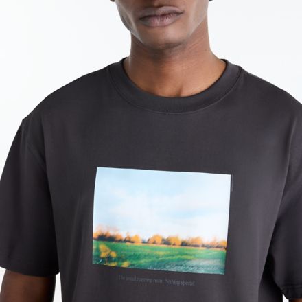 NB GREY グラフィックフォトショートスリーブTシャツ