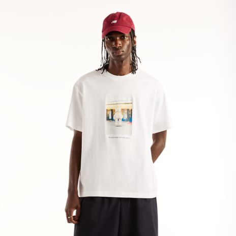NB GREY グラフィックフォトショートスリーブTシャツ