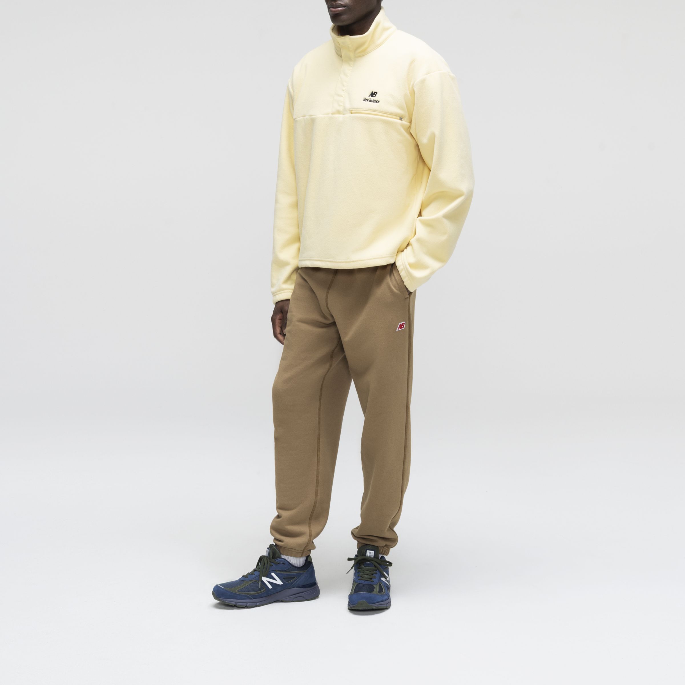 New Balance Made in USA Snap Fleece Top, MT62U1C5ABS