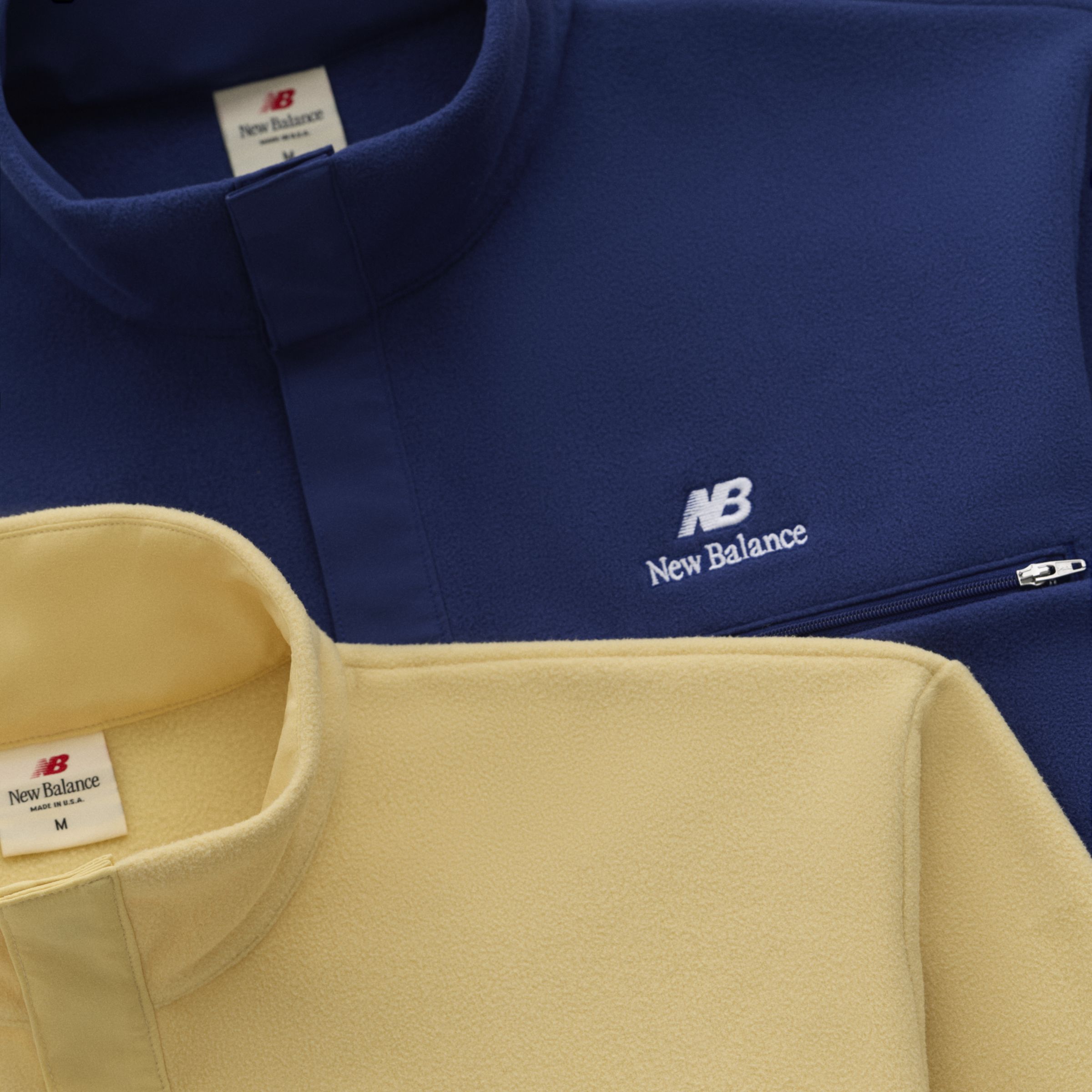 New Balance Made in USA Snap Fleece Top, MT62U1C5ABS