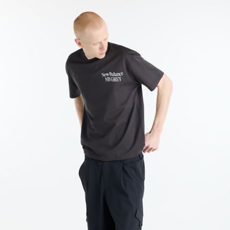 NB GREY グラフィックロゴショートスリーブTシャツ