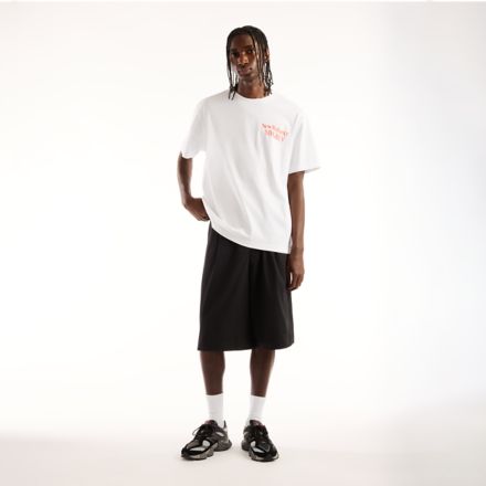 NB GREY グラフィックロゴショートスリーブTシャツ, BLACK CEMENT, MT62U1CSWT