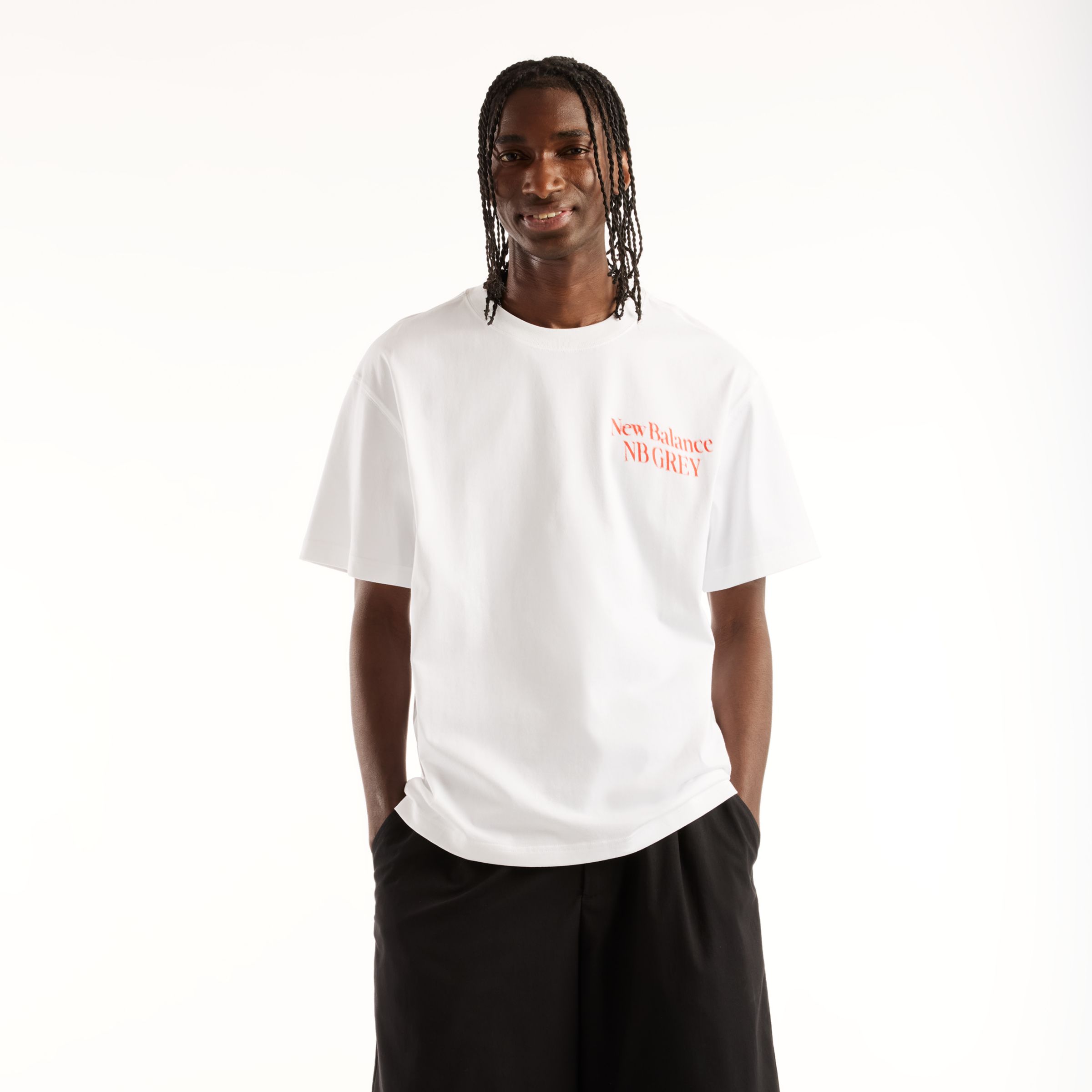 NB GREY グラフィックロゴショートスリーブTシャツ
