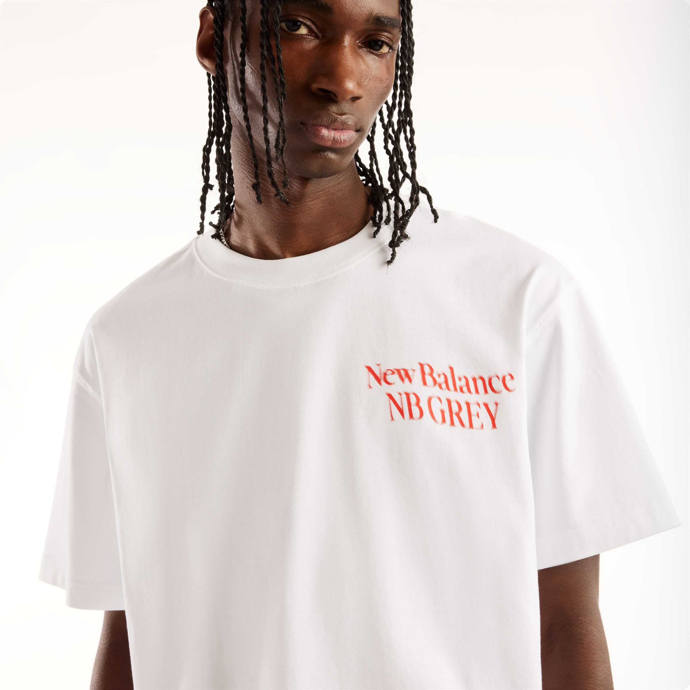 NB GREY グラフィックロゴショートスリーブTシャツ