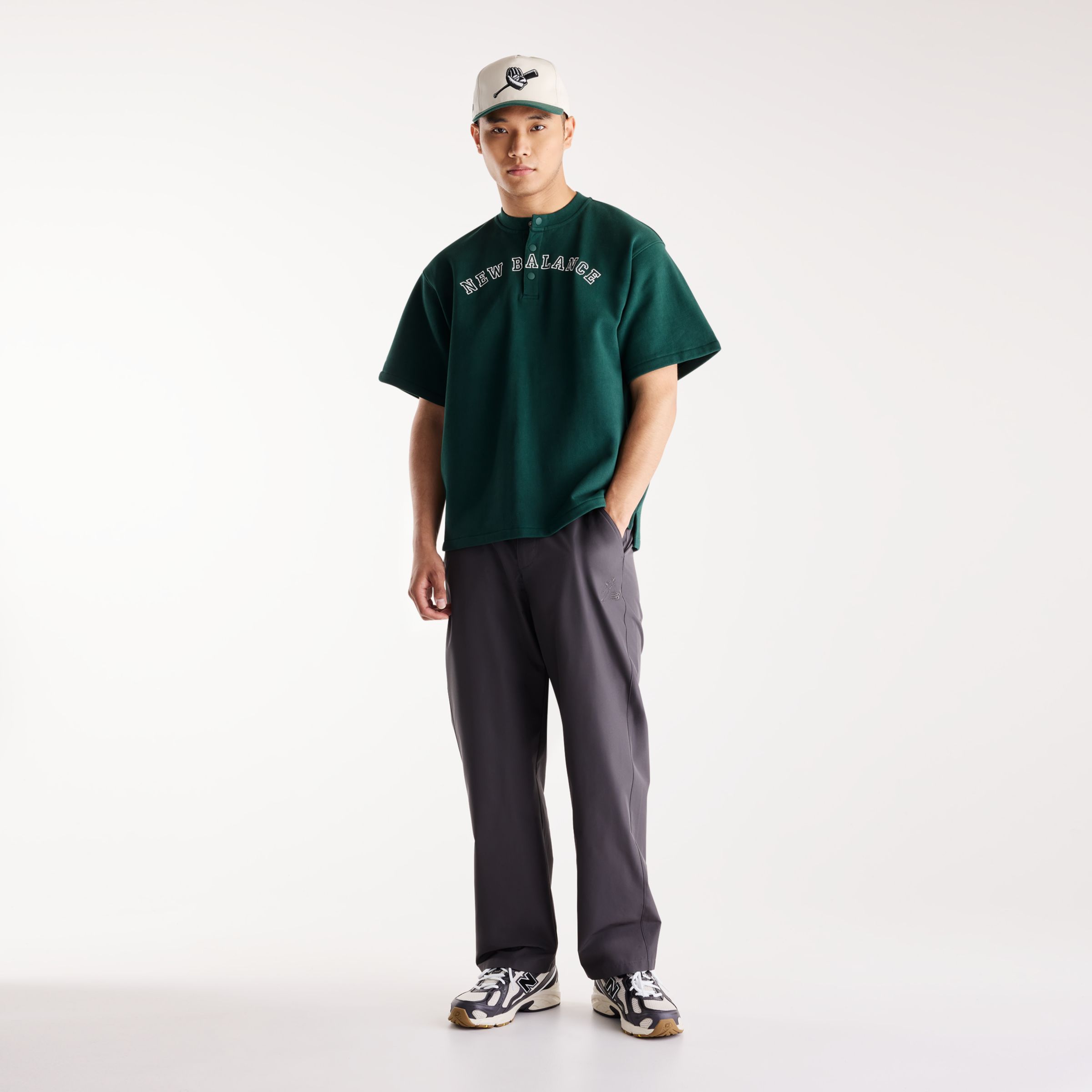 Shohei French Terry Henley Neck Top