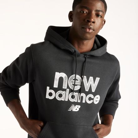 Sport Graphic Fleece Hoodie, BLACK, MT62X0QCBK