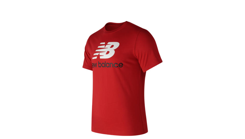 Essentials Stacked Logo Tee - Men's 73587 - Tops, Lifestyle - New Balance