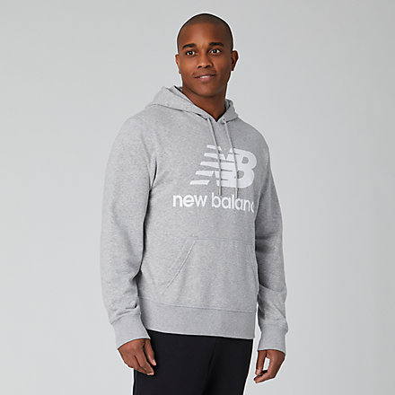 NB Essentials Stacked Logo Pullover Hoodie, MT91547AG image number null