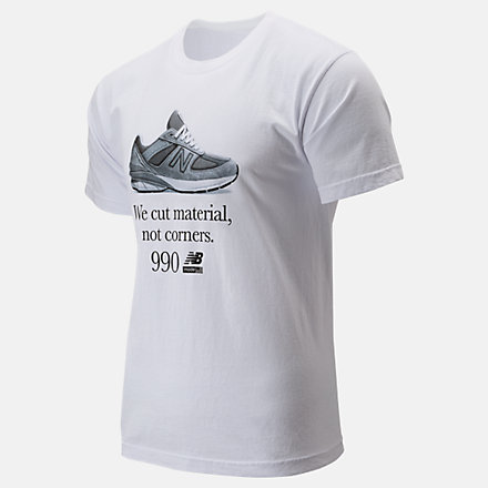 New Balance 990 Materials Tee, MT91692WT image number null