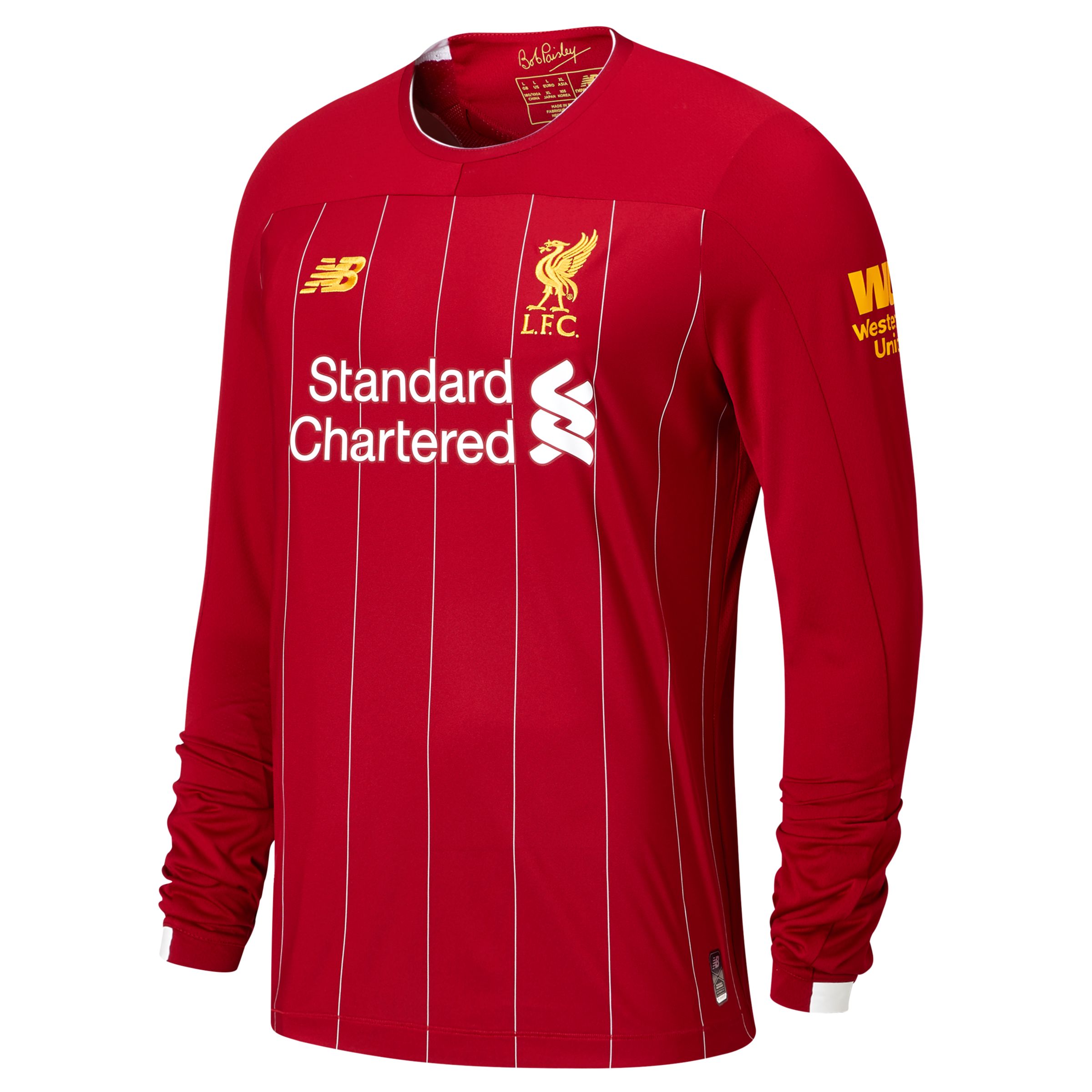 Liverpool FC Home LS Jersey No EPL Patch - New Balance