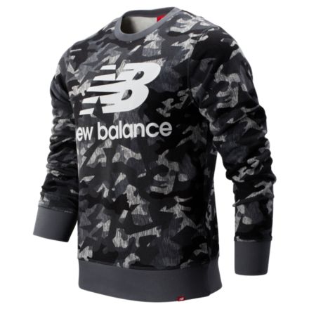 Printed Essentials Stacked Logo Crew