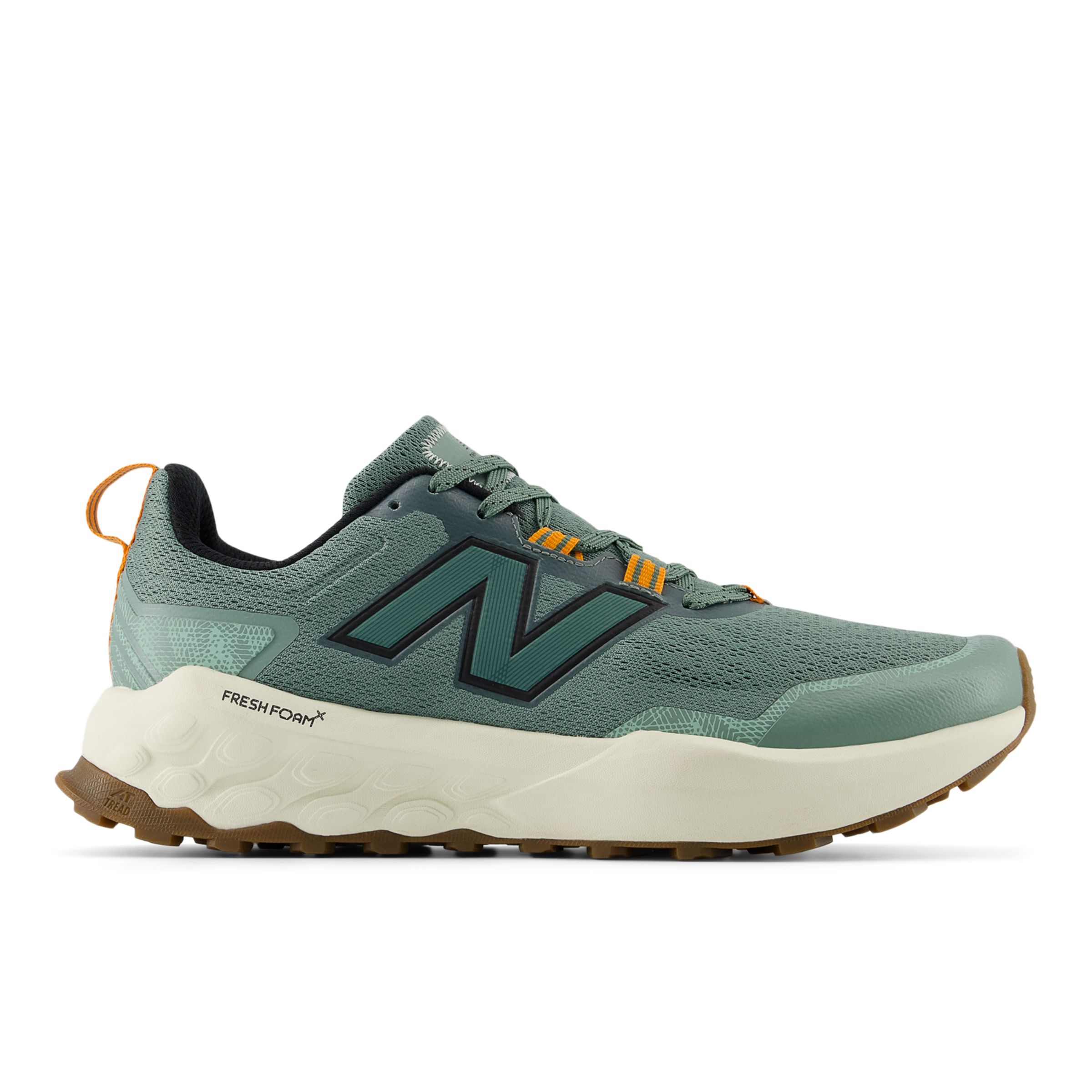 New Balance Men's Fresh Foam X Garoé V2 in Green/Beige/Black Textile, size 8.5