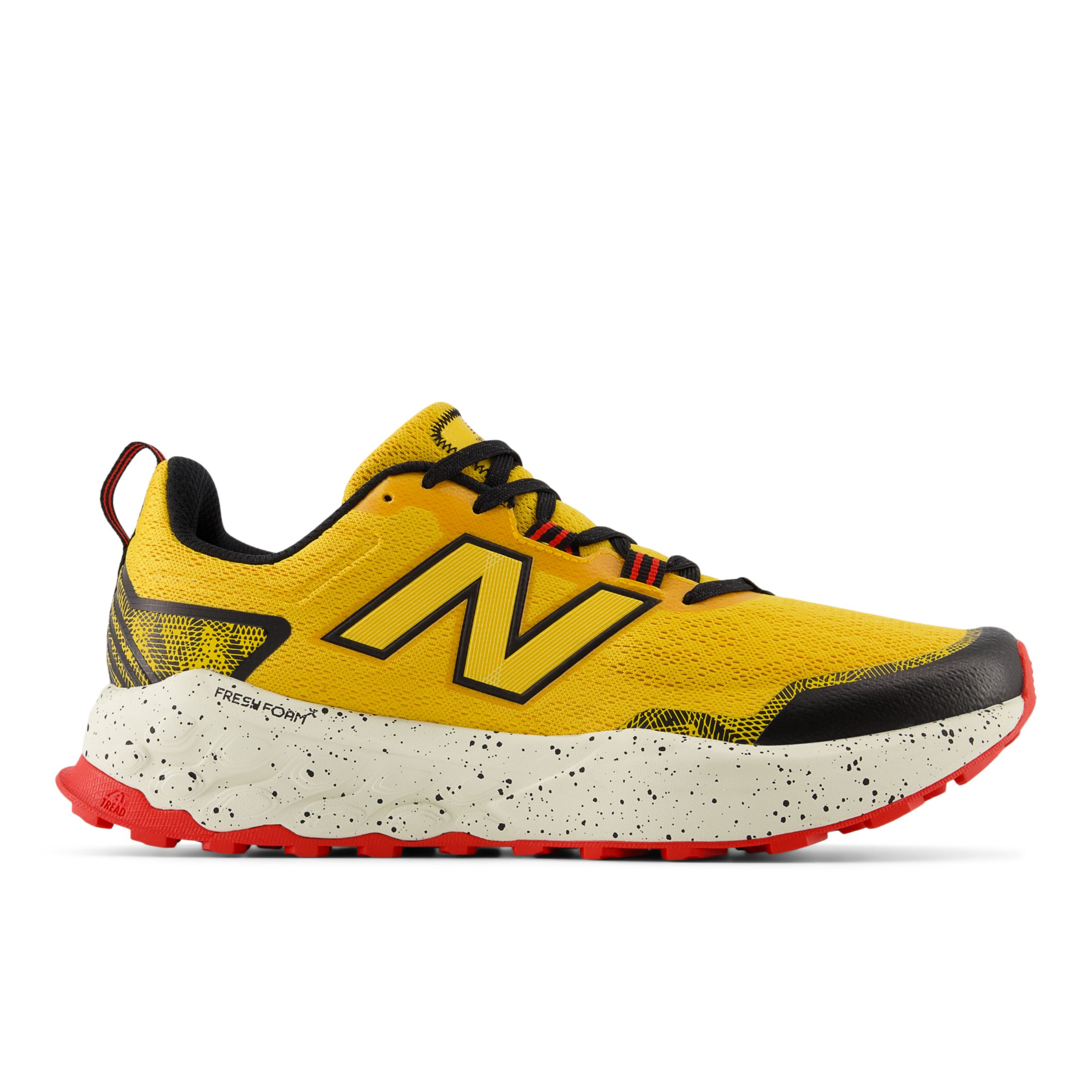 New Balance Men's Fresh Foam X Garoé V2 in Orange/Black/Red Textile, size 8