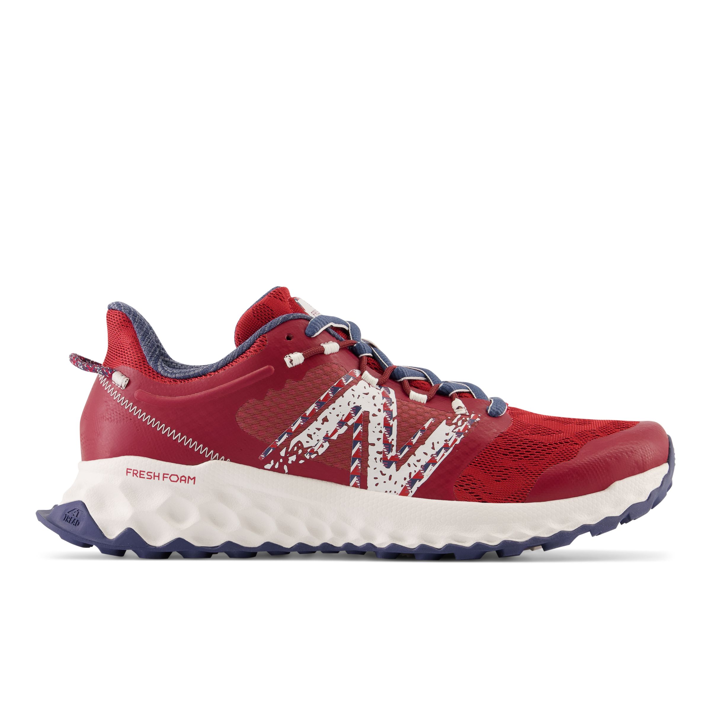 New Balance Herren Fresh Foam Garoé in Rot/Blau/Grau, Synthetic, Größe 40.5