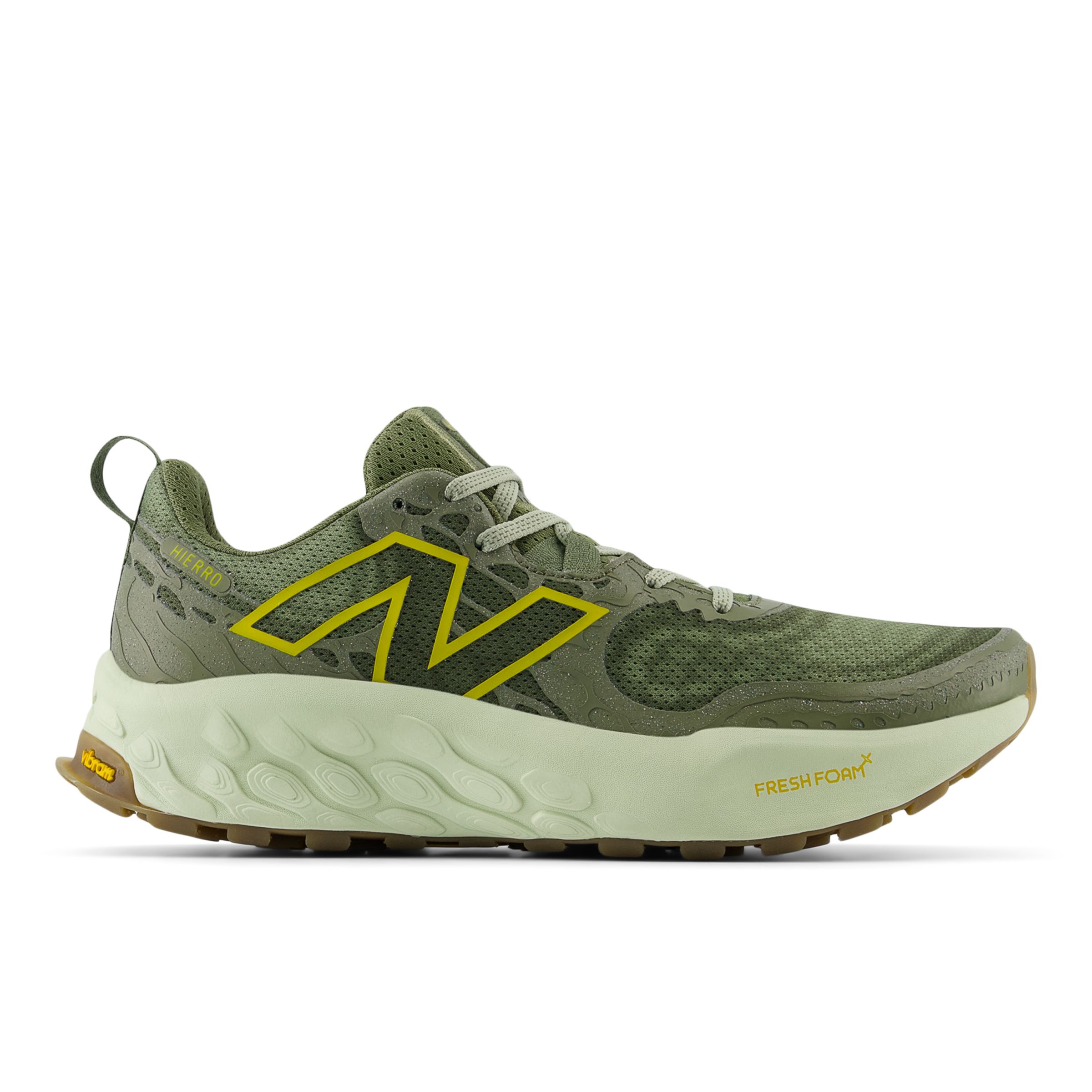 뉴발란스 New Balance Fresh Foam X Hierro v8,Dark Olivine with Olivine and Lichen Green