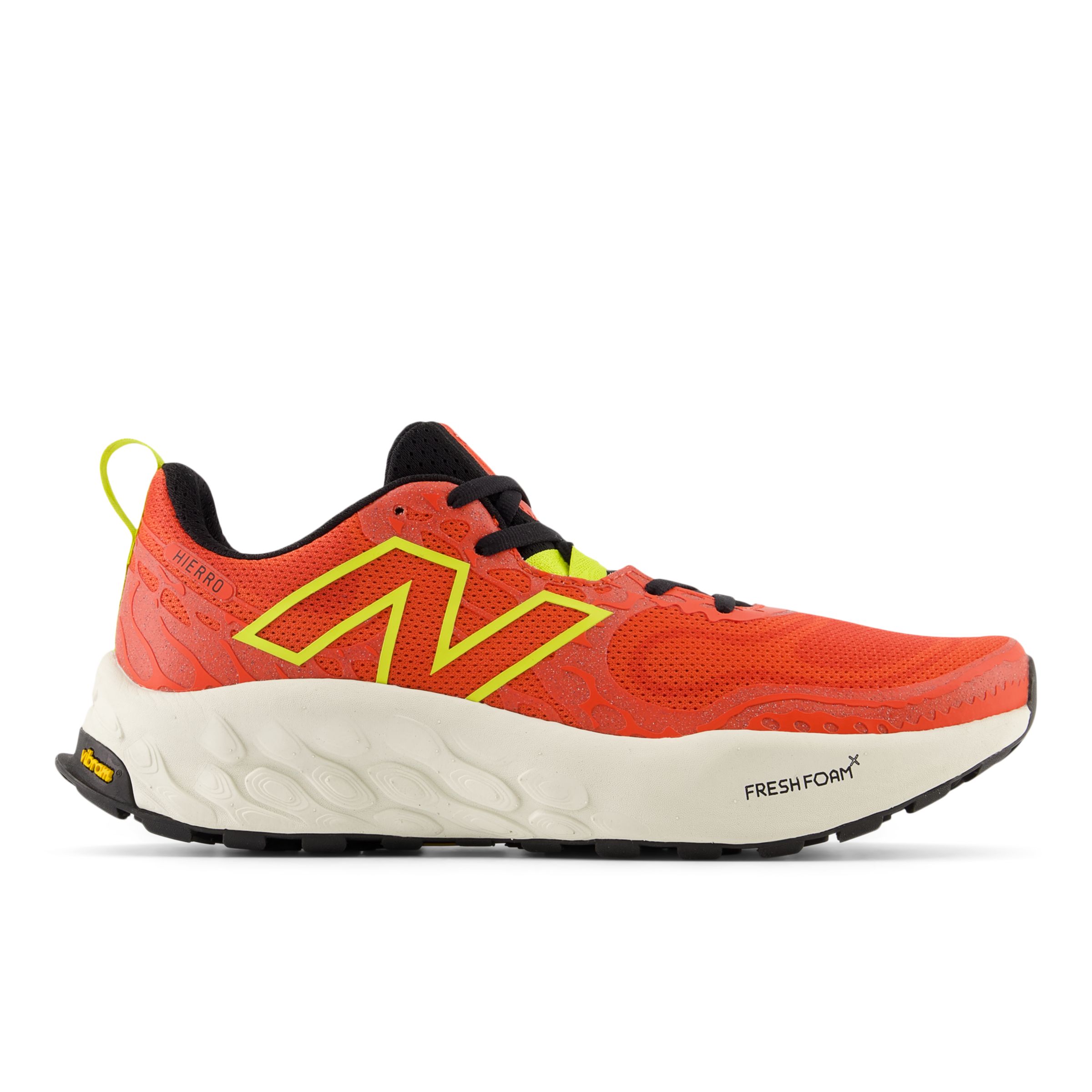 New Balance Men's Fresh Foam X Hierro v8 in Red/Green/Beige Synthetic, size 7