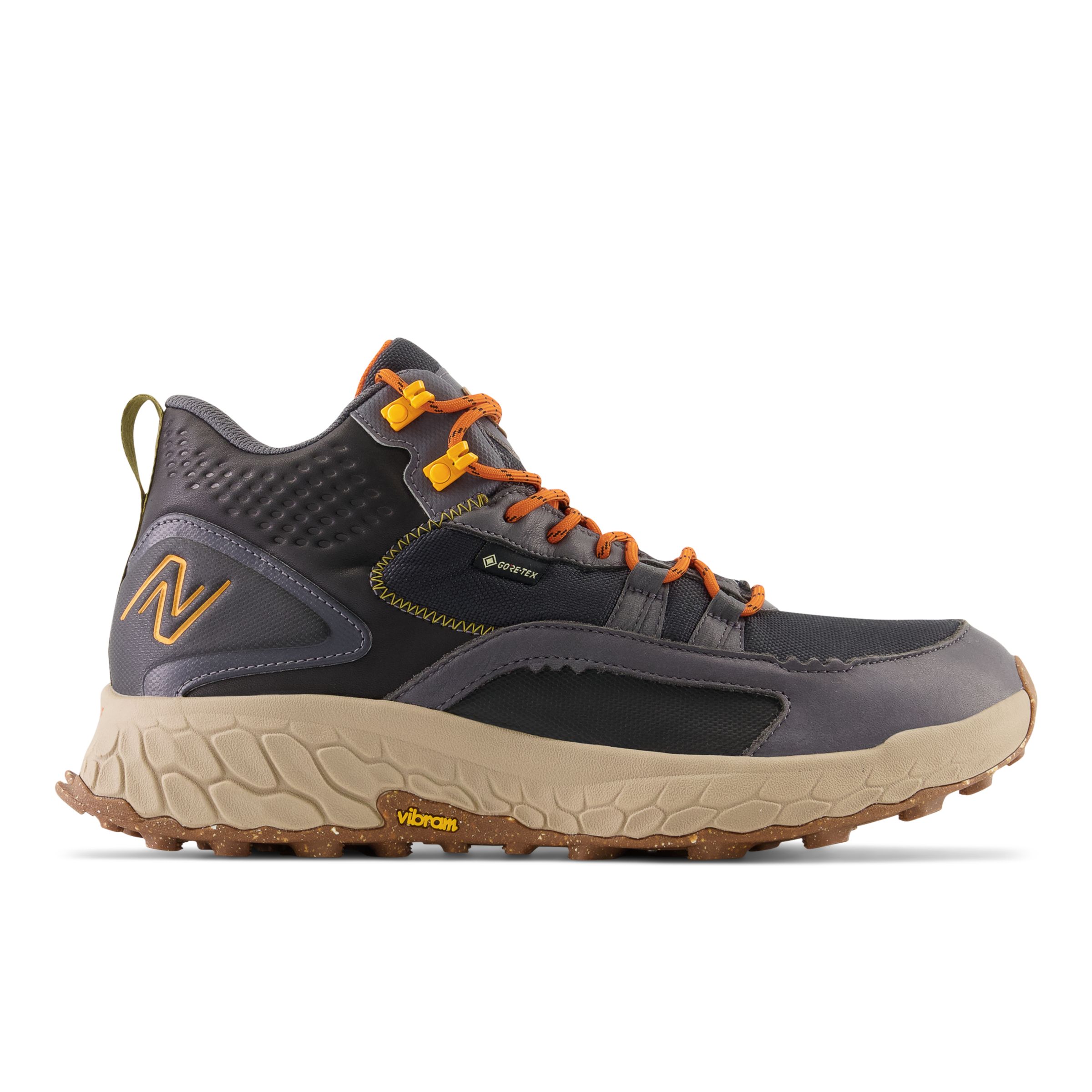 뉴발란스 New Balance Fresh Foam X Hierro Mid Gore-Tex,Black with Magnet and Hot Marigold