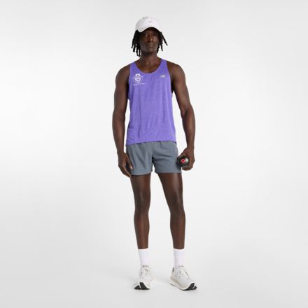United Airlines NYC Half Men's RC Essential Singlet, AFTERGLOW, MTK3SQEPU