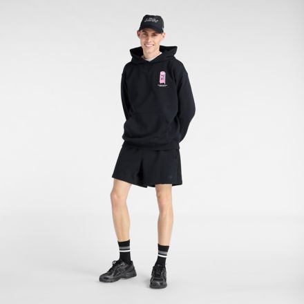 London Edition Athletics Graphic French Terry Crew Finisher, BLACK, MTL08WBK