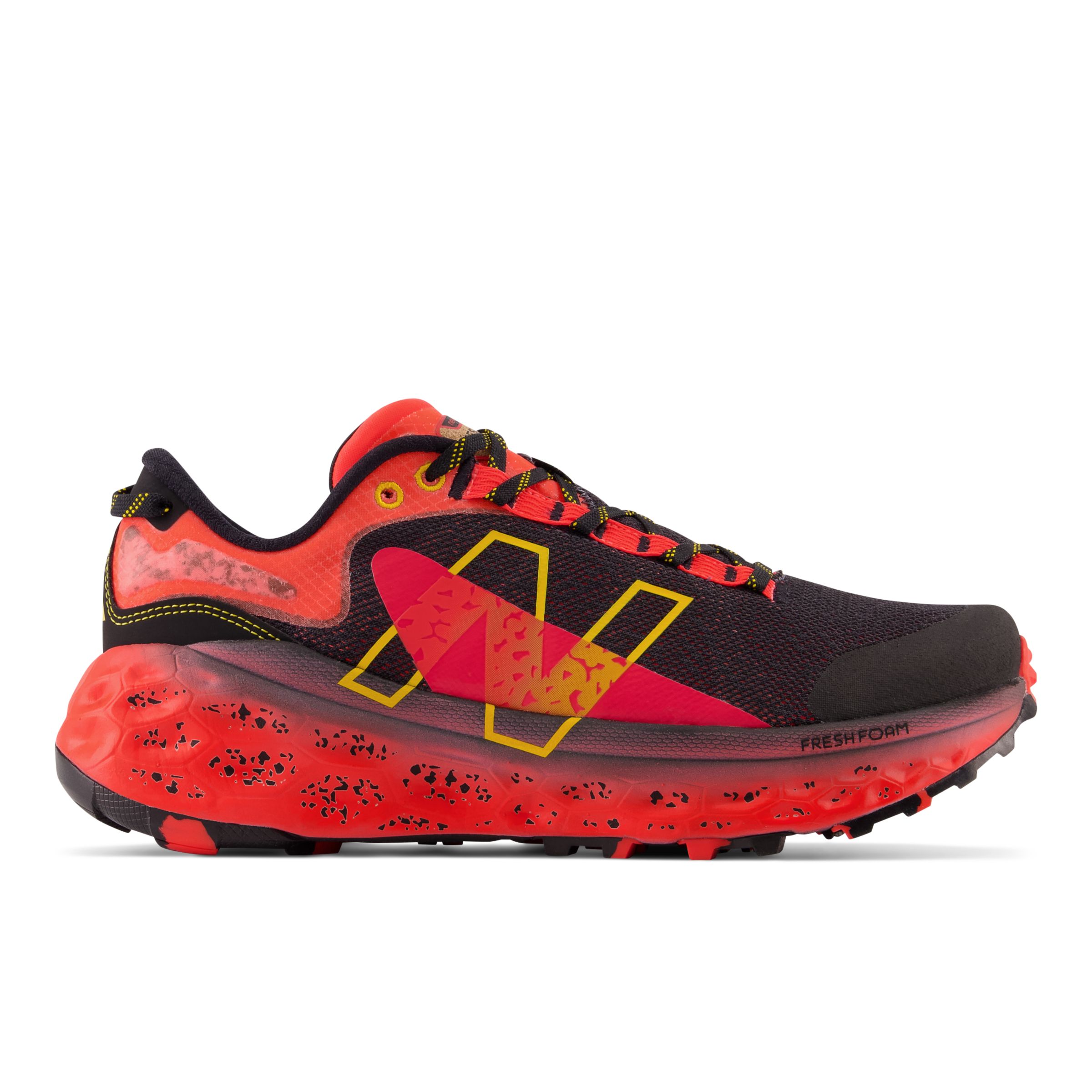 New Balance Homme Fresh Foam X More Trail v2 en Noir/Rouge, Synthetic - MTMORCD2