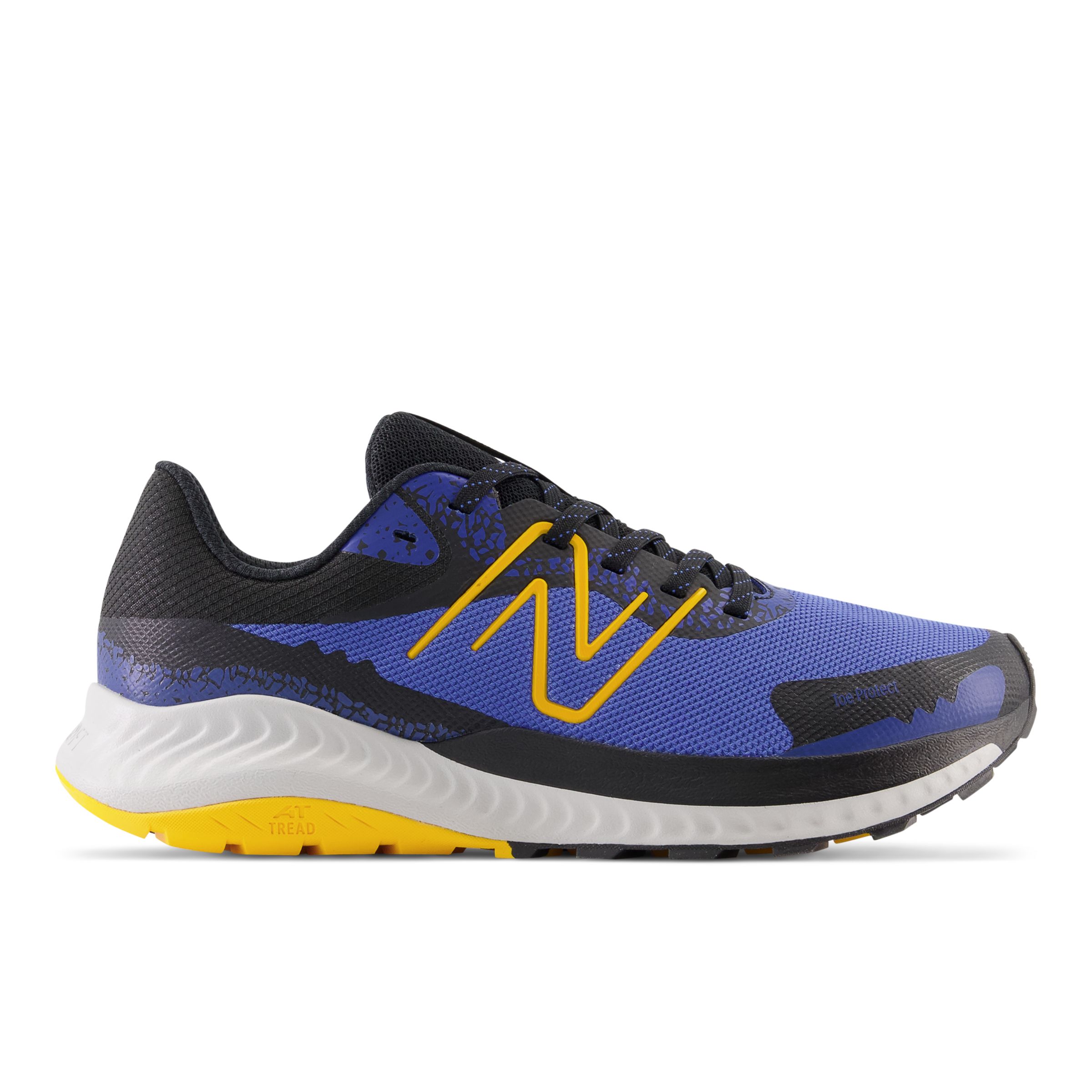 New Balance Men's DynaSoft Nitrel V5 in Blue/Black/Yellow Textile, size 9.5