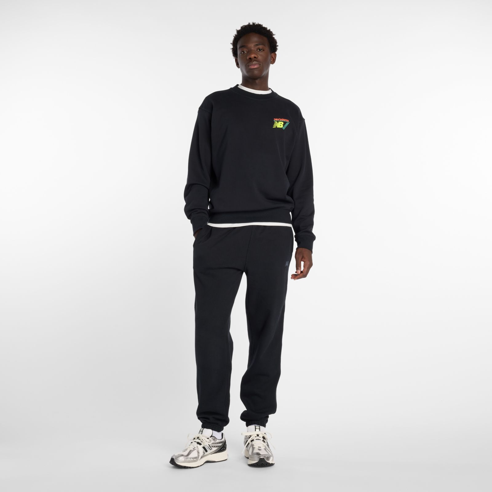 Мужские худи New Balance Classic Tri-Logo French Terry Crew — фото 2