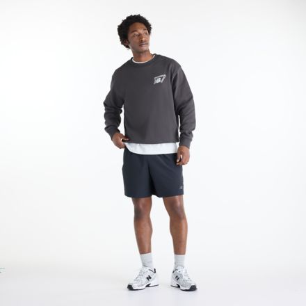Classic Tri-Logo French Terry Crew, NEGRO CEMENTO, MTU23EBLK