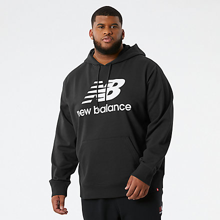 New Balance NB Essentials Stacked Logo Po Hoodie, MTX03558BK image number null