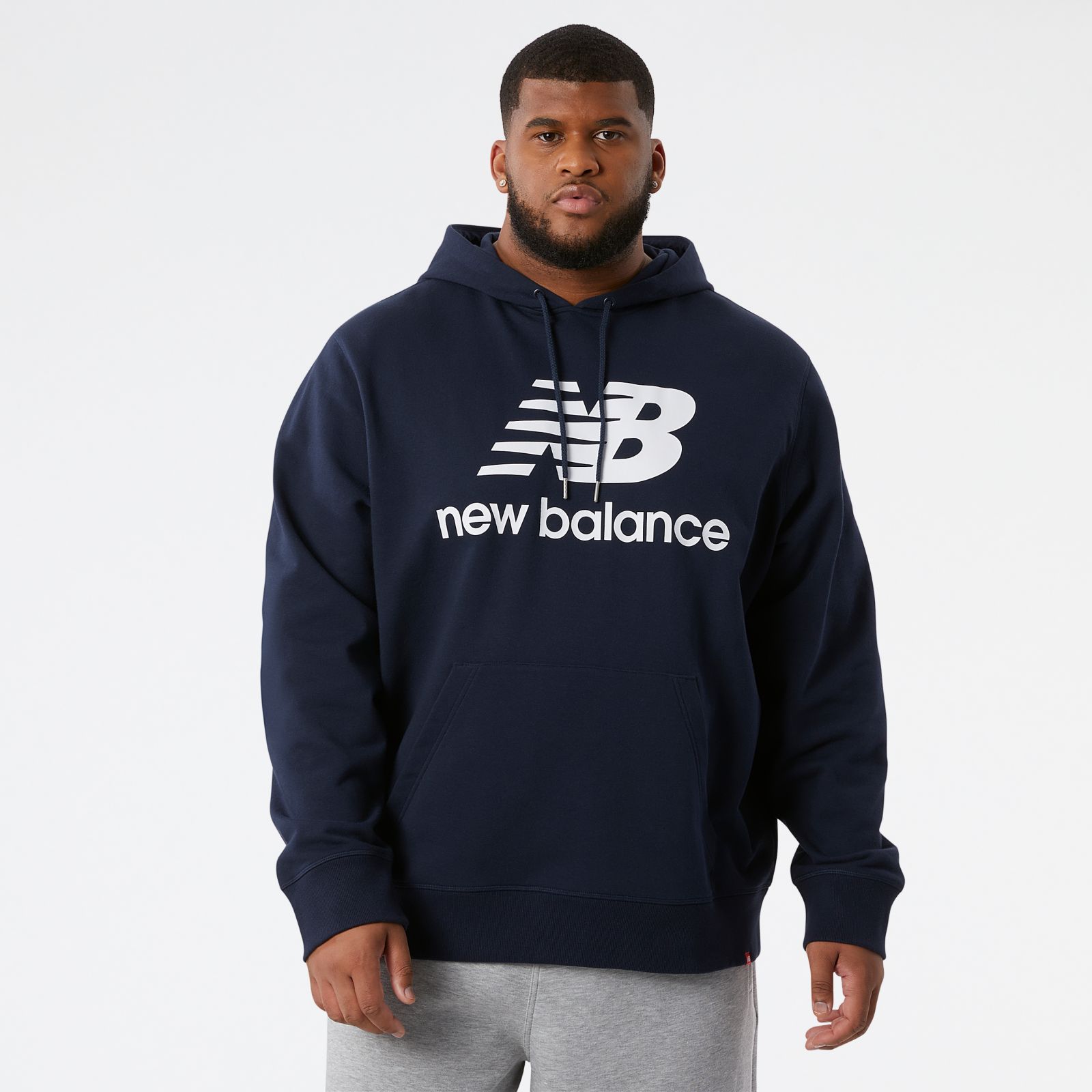 New Balance Essentials Stacked Logo Pullover Hoodie Men's Medium