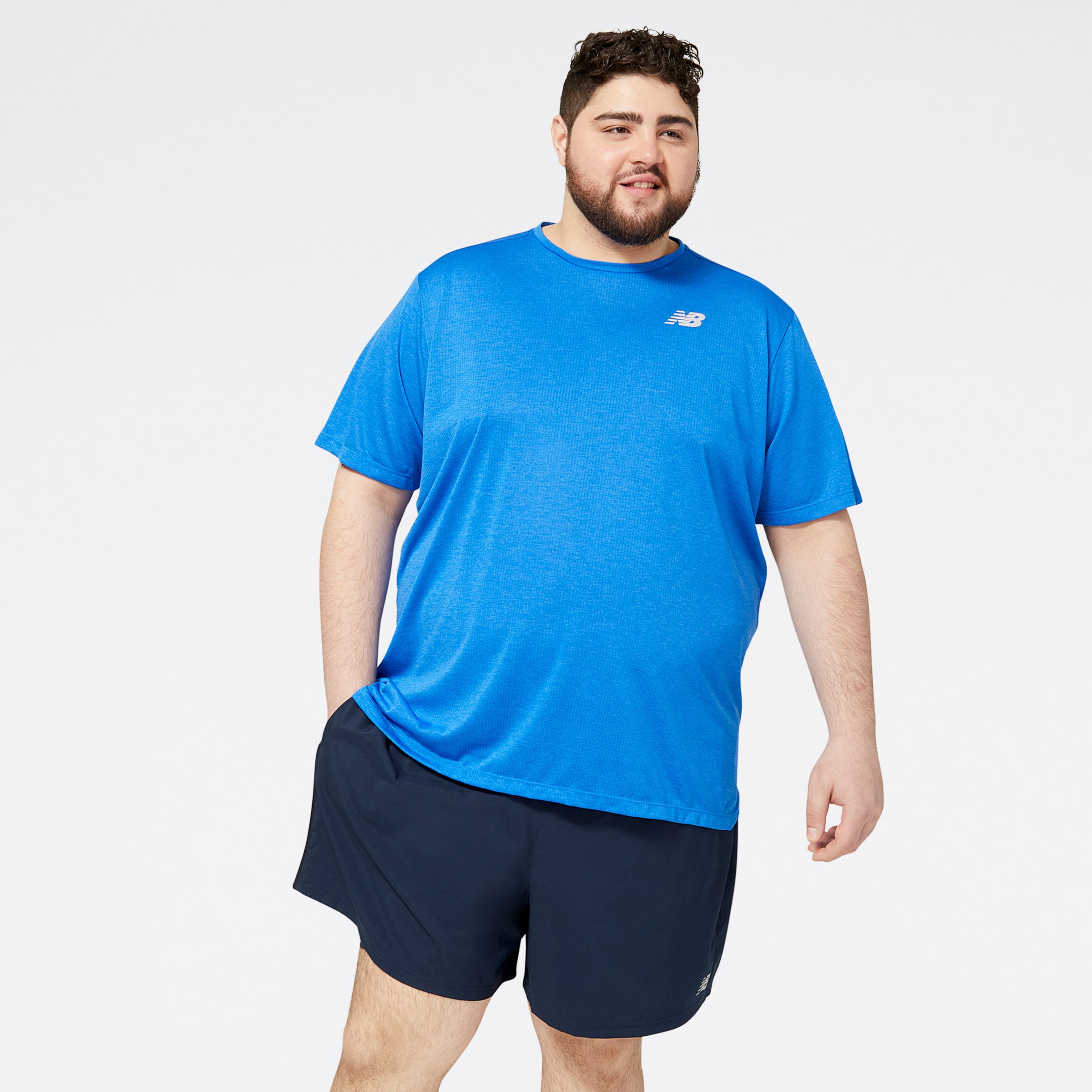 

New Balance Men's Impact Run Short Sleeve Blue - Blue