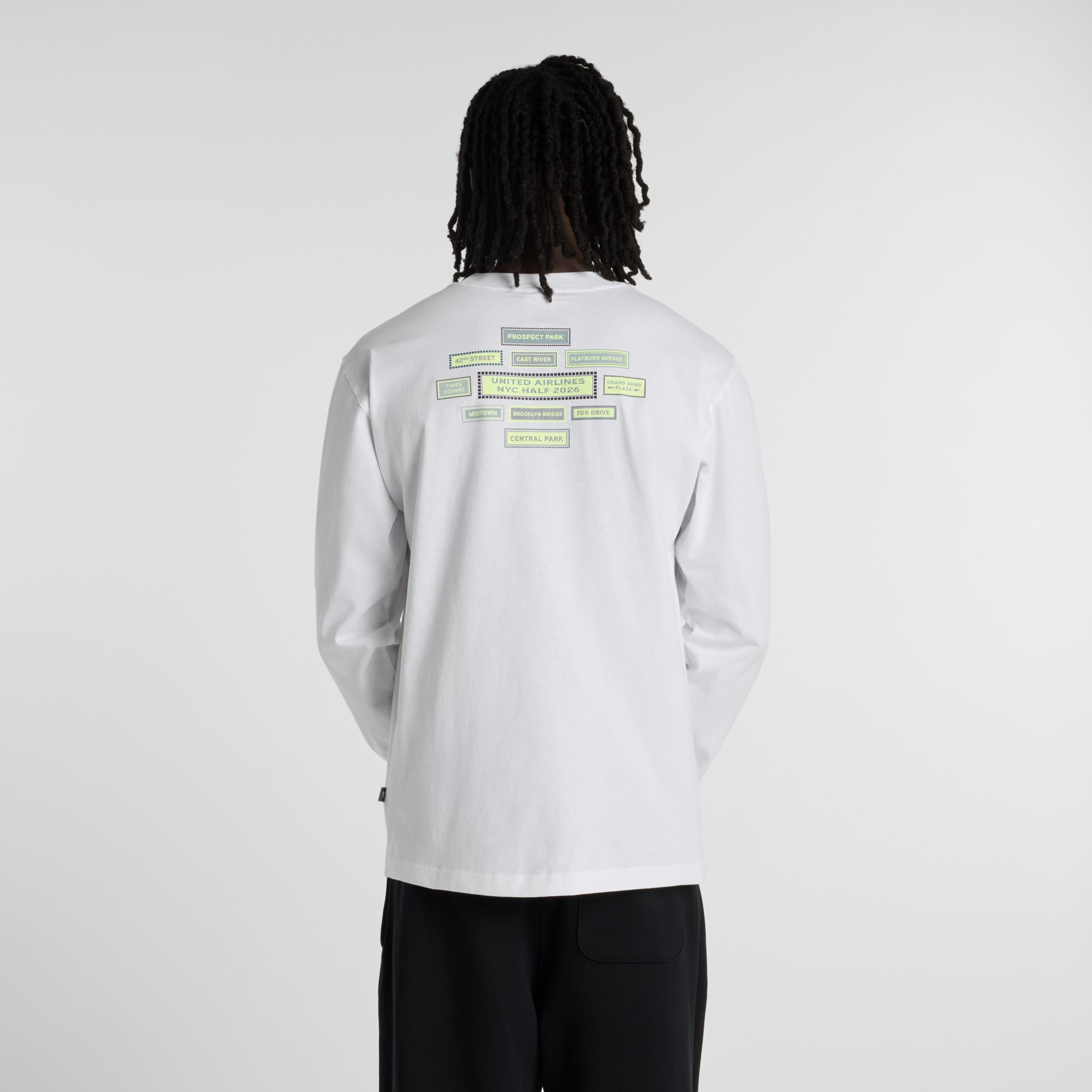 United Airlines NYC Half Men's Cotton Long Sleeve