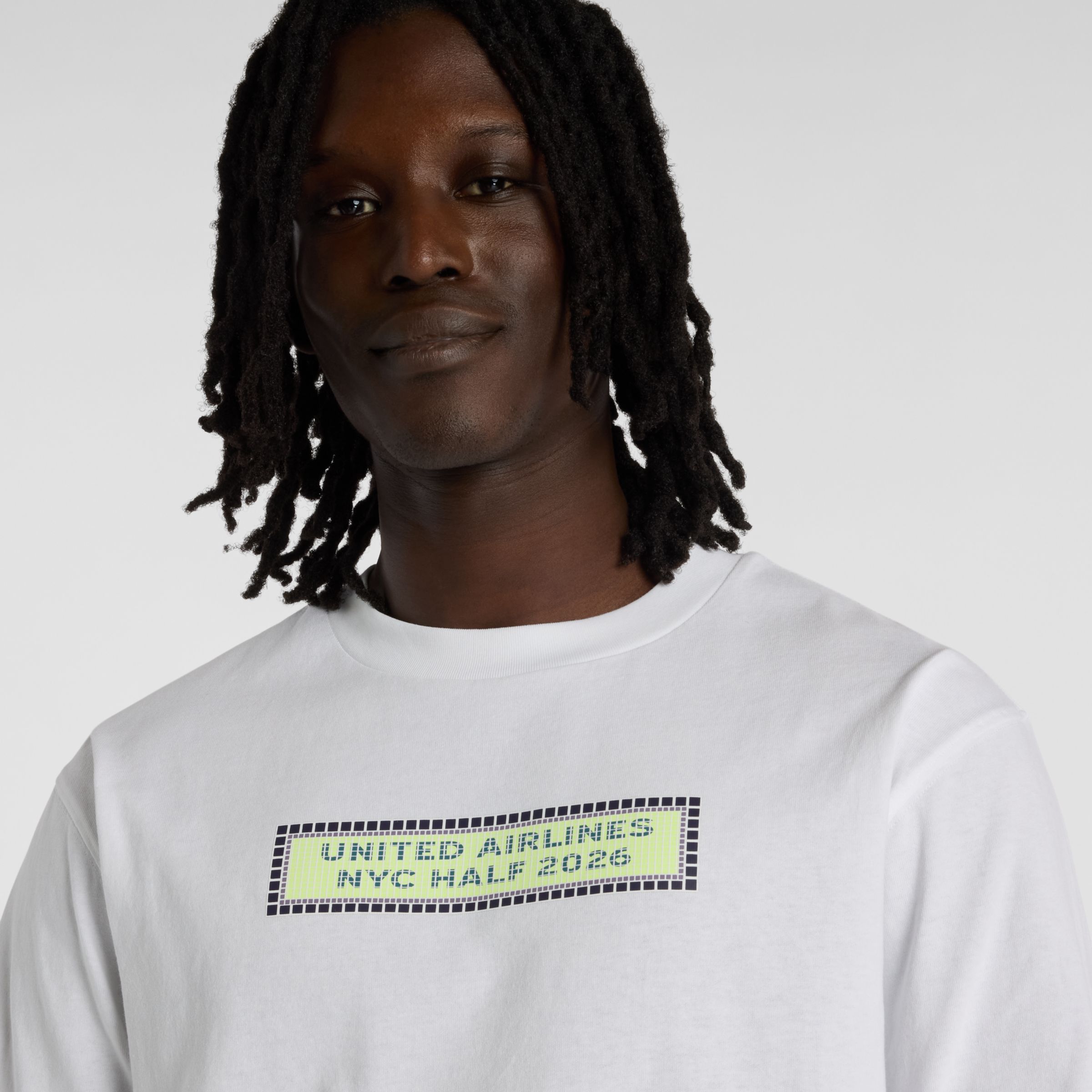 United Airlines NYC Half Men's Cotton Long Sleeve