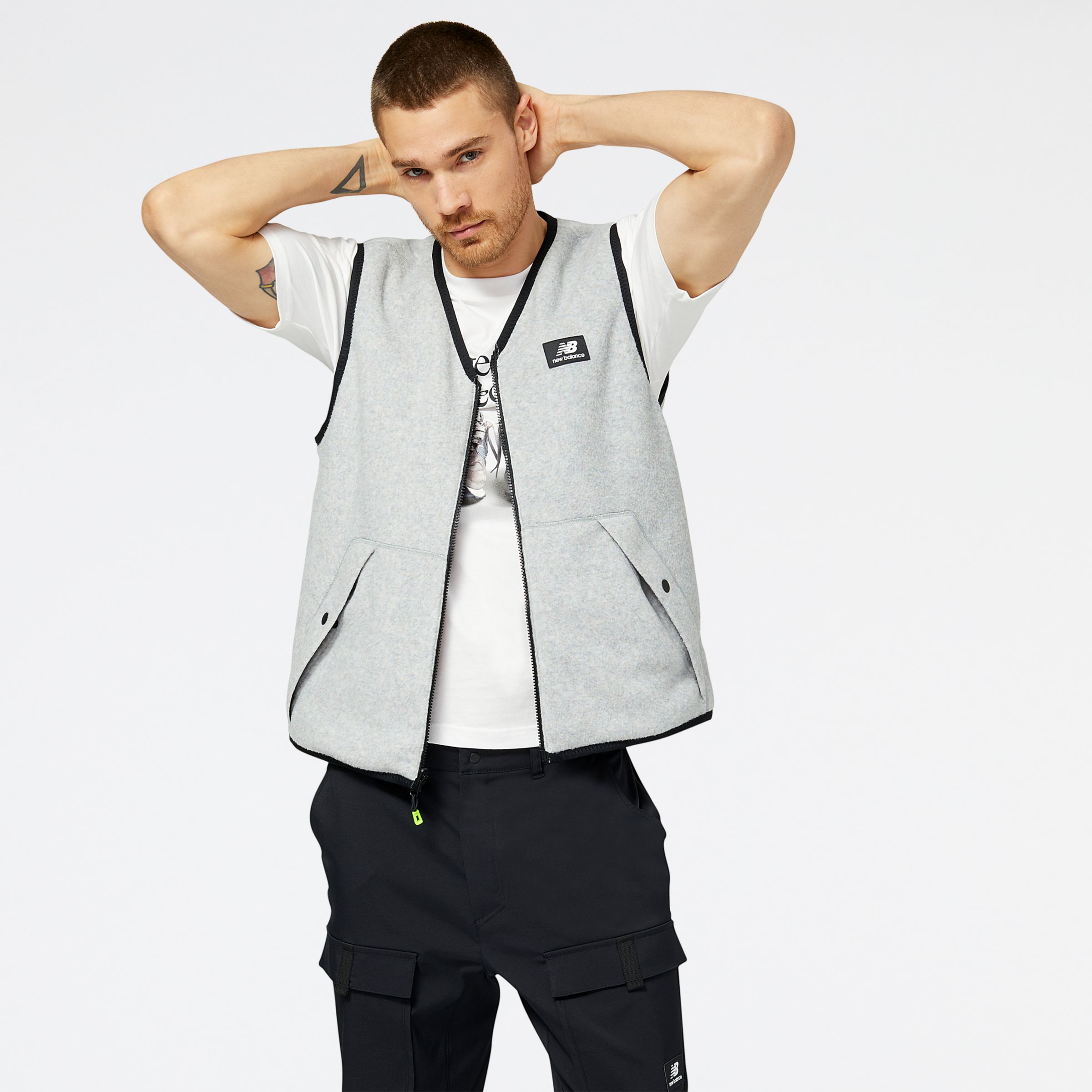 New Balance Homme NB AT Spinnex Vest en Print / Pattern / Misc, Poly Knit, Taille XL