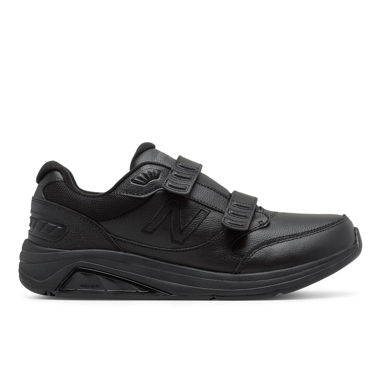 mens black leather new balance shoes