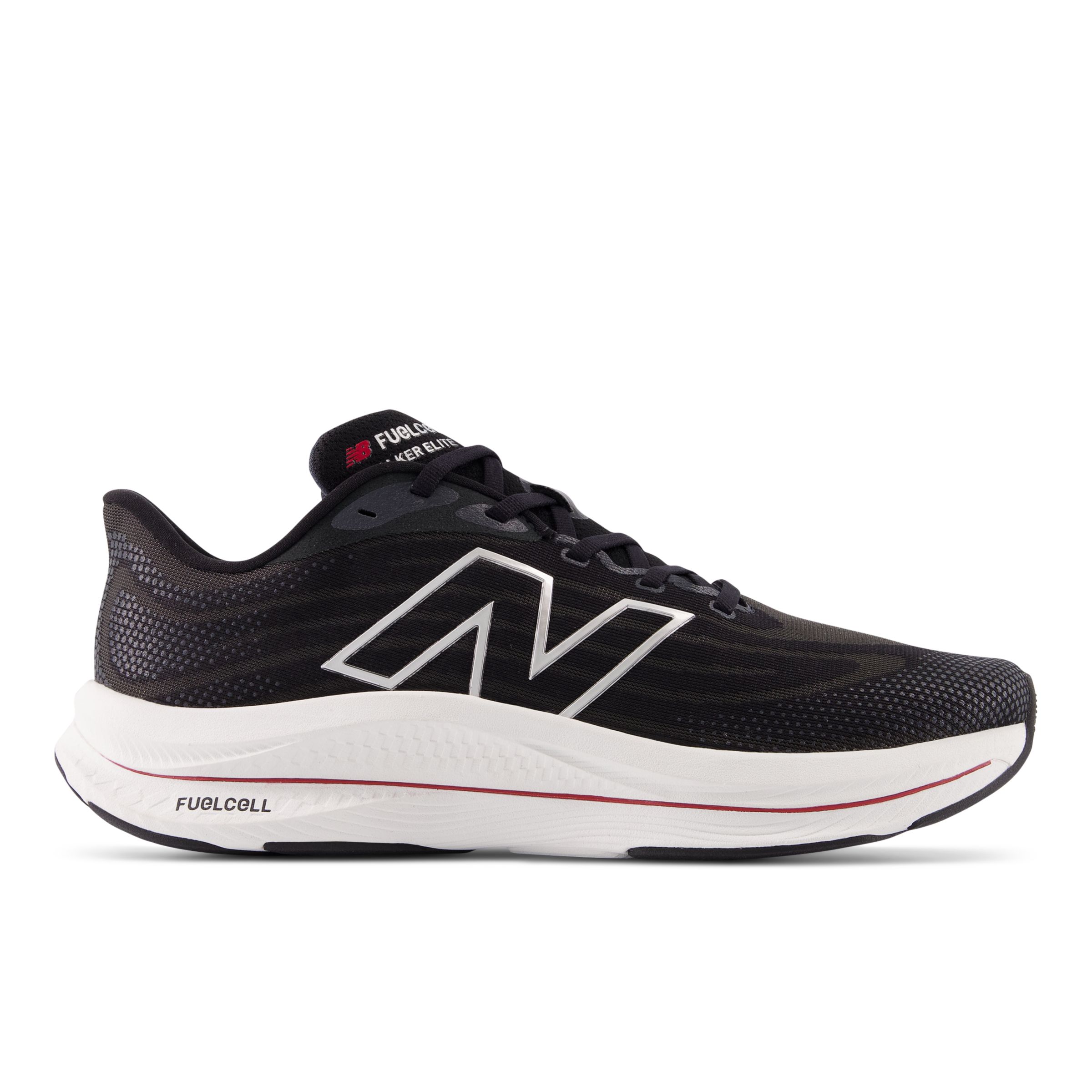 뉴발란스 New Balance FuelCell Walker Elite,Black with Team Red and Silver