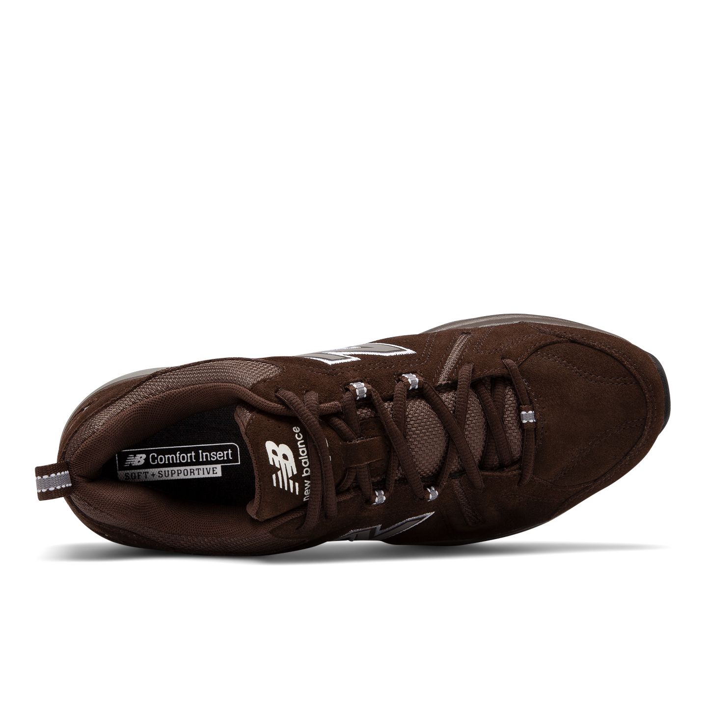 Мужские кроссовки New Balance 608v5, цвет: Коричневый / Белый — фото 3