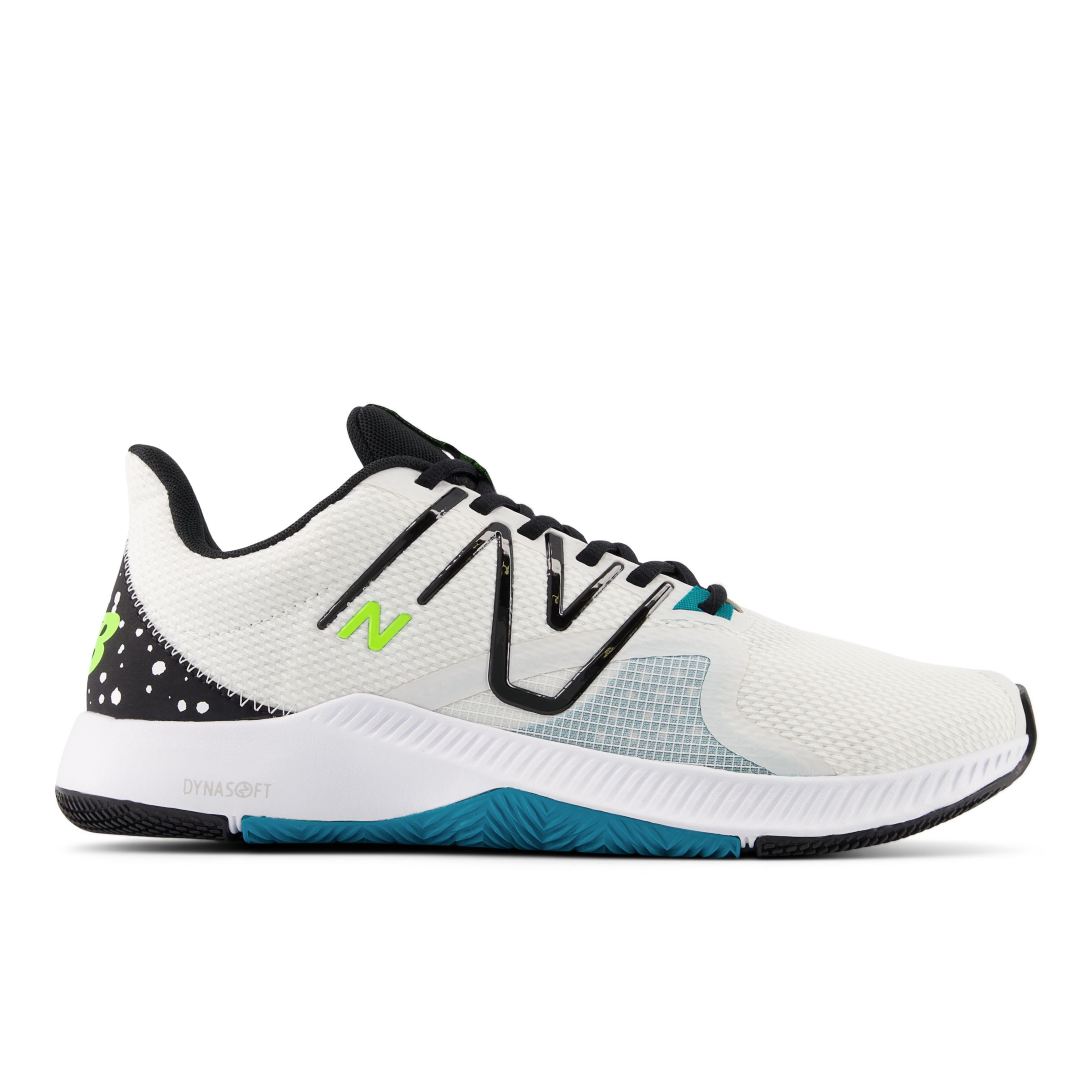 

New Balance Homme DynaSoft TRNR V2 en Blanc/Noir/Vert, Synthetic, Taille 40.5 Large