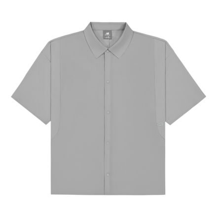 Grey M Oversized Ultra Woven Shirt, LEAF GREEN, NAF29441LGR