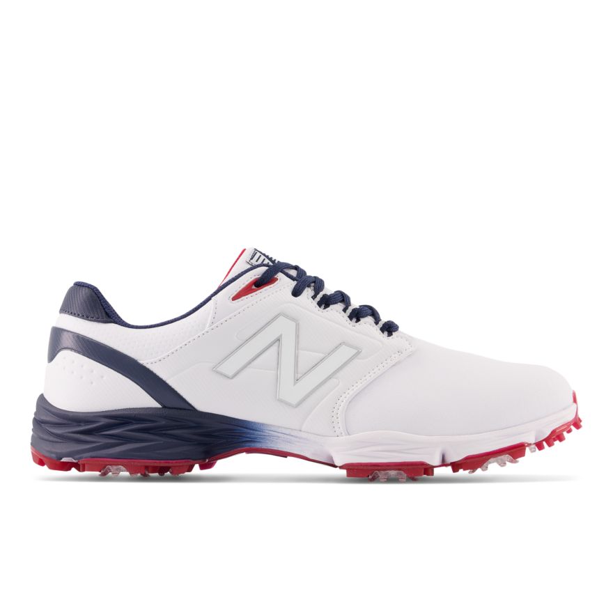 뉴발란스 Newbalance Men's Striker v3 Golf Shoes,White with Blue
