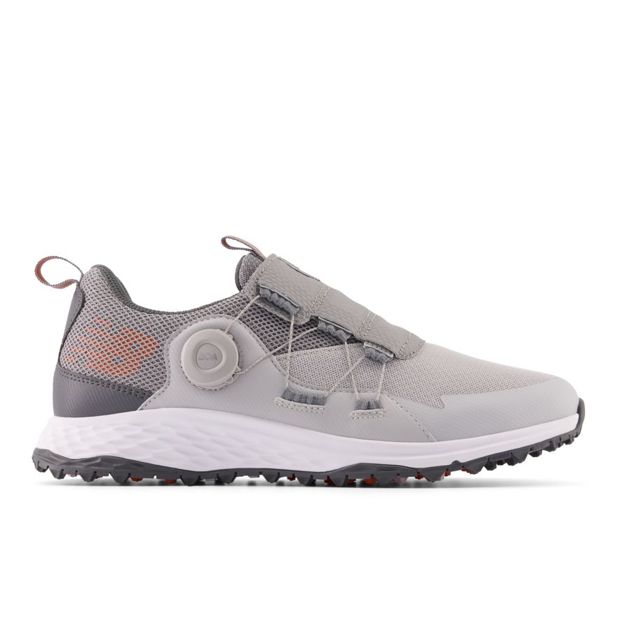 뉴발란스 Newbalance Men's Fresh Foam Pace SL Boa Golf Shoes,Grey with Orange