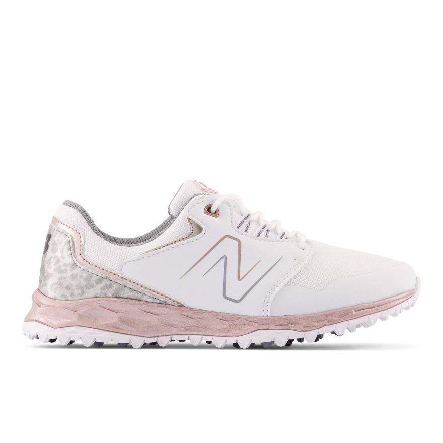 뉴발란스 Newbalance Women's Fresh Foam LinksSL v2 Golf Shoes,White with Pink