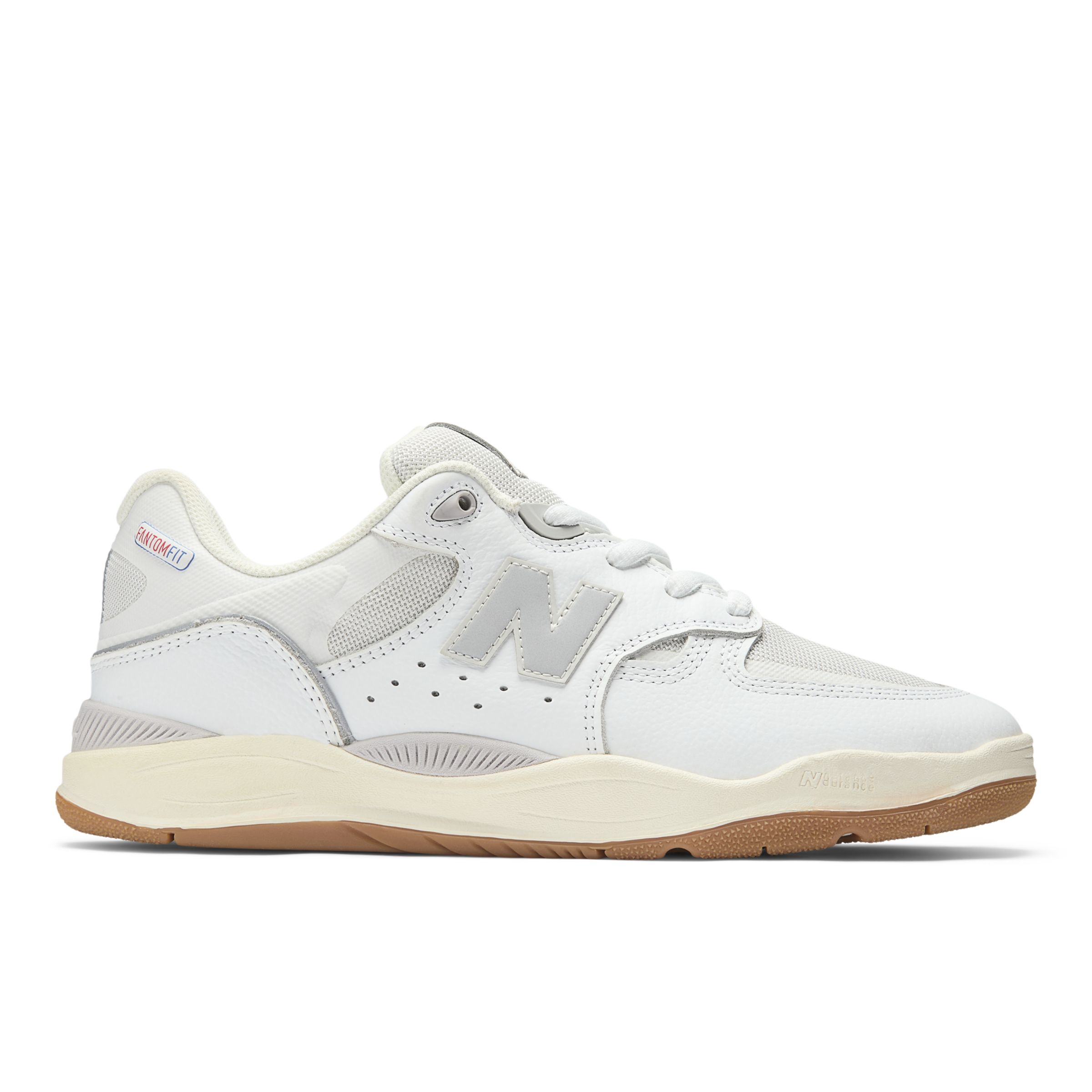 New Balance Unisex NB Numeric Tiago Lemos 1010 in White/Grey Suede/Mesh, size 7.5