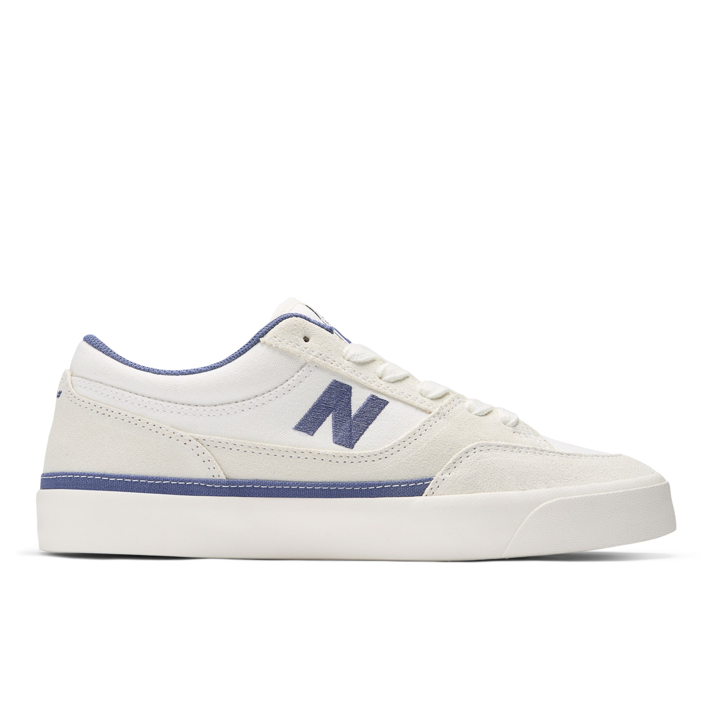 New Balance Unisex NB Numeric Franky Villani 417 Low in White/Blue Suede/Mesh, size 8.5