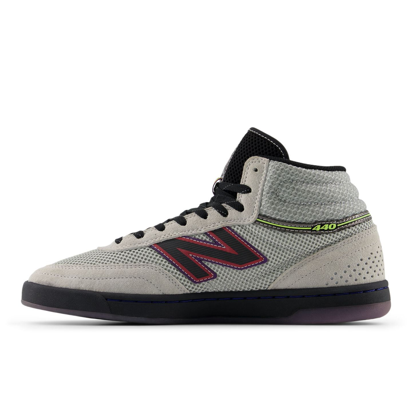 Мужские кроссовки New Balance NB Numeric Justin Henry 440 High V2, цвет: Серый / Фиолетовый — фото 3