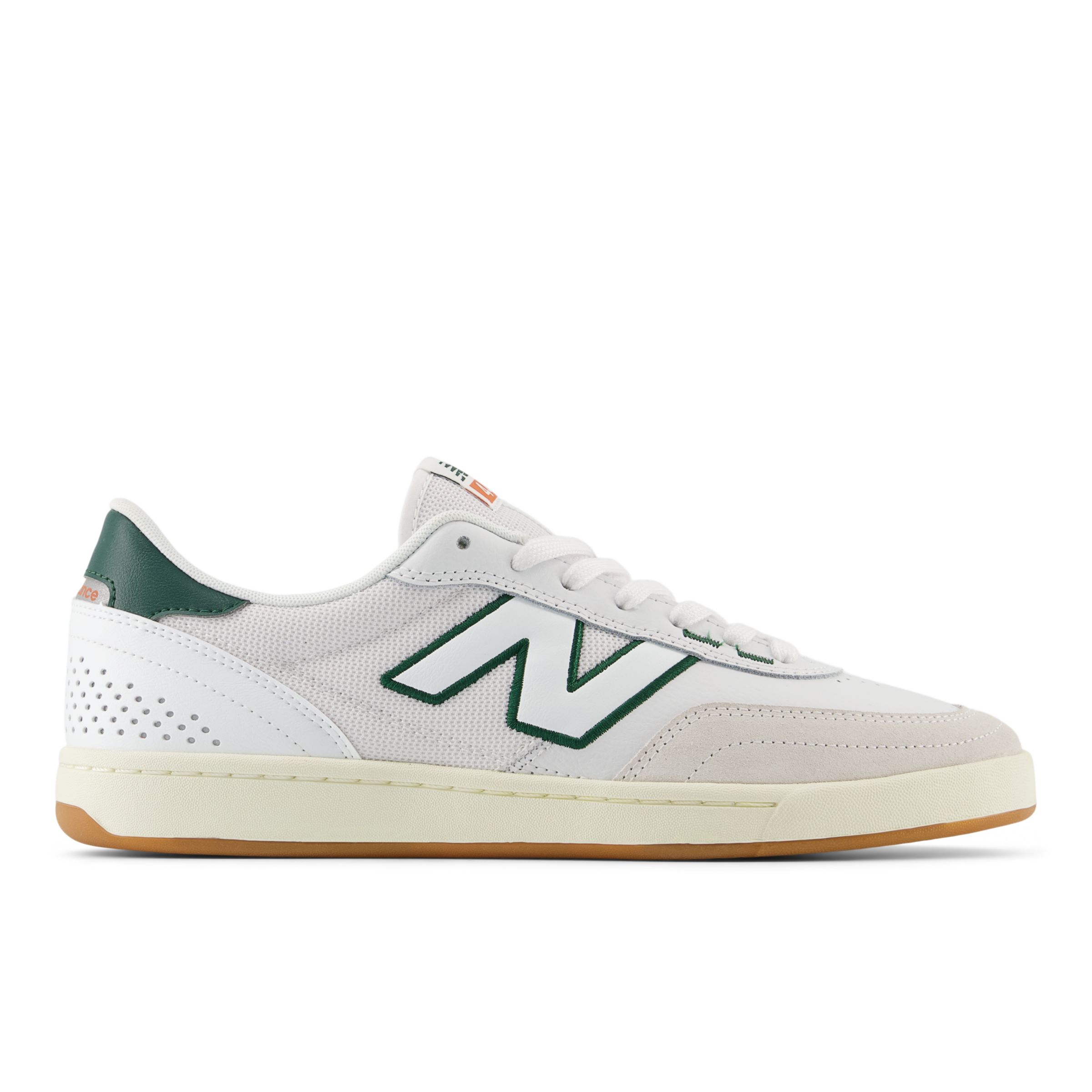 New Balance Men's NB Numeric 440 V2 in White/Green Suede/Mesh, size 9